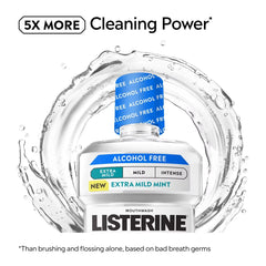 Listerine Alcohol-Free Extra Mild Mouthwash - Cool Mint - 500ml: Ethyl Alcohol-Free, 1 Count